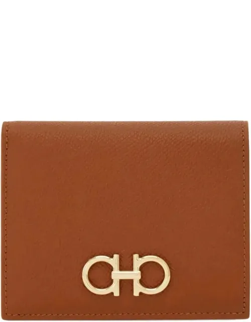Gancini Hammered Leather Compact Wallet