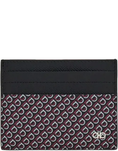 Micro Hook-print Hammered Leather Card Holder