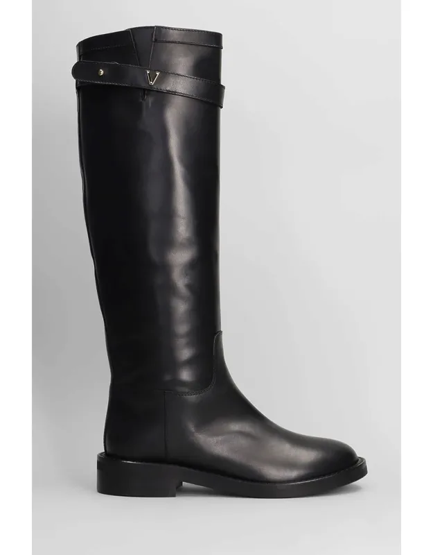 Low Heels Boots, Adjustable Strap, Leather Sole