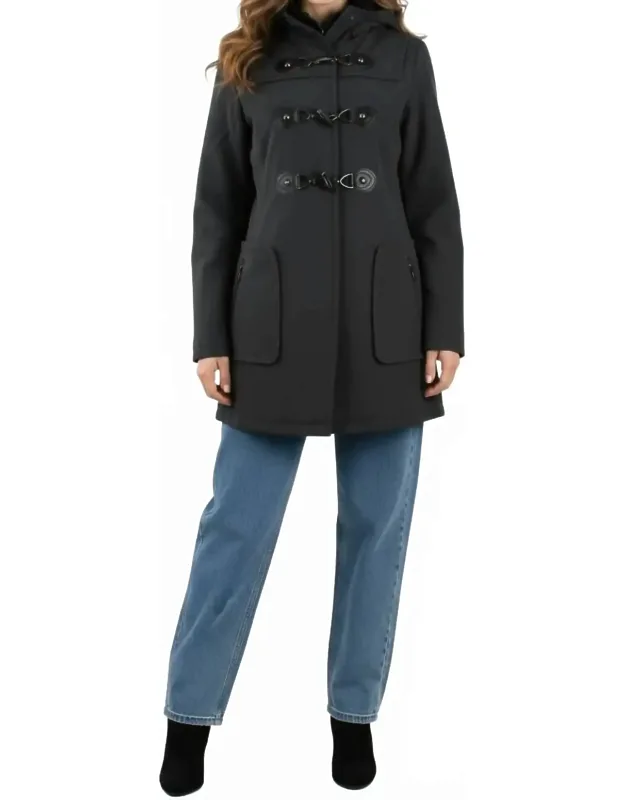 Soft-shell Toggle Hooded Coat