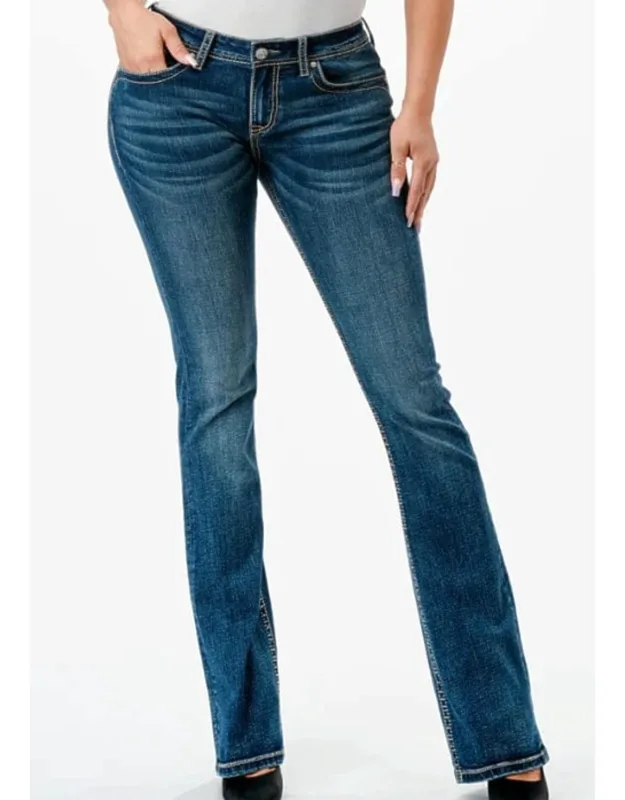 Mid Rise Bootcut Jeans