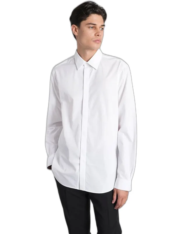 Shirt With Collar And Long Sleeves