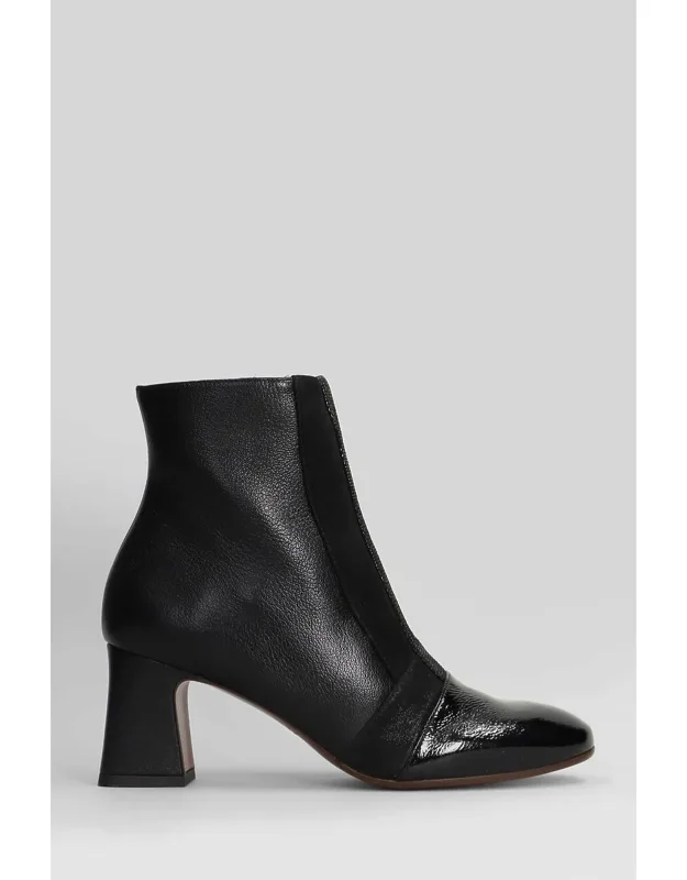 Fitas High Heels Ankle Boots With Block Heel And Side Zip Closure