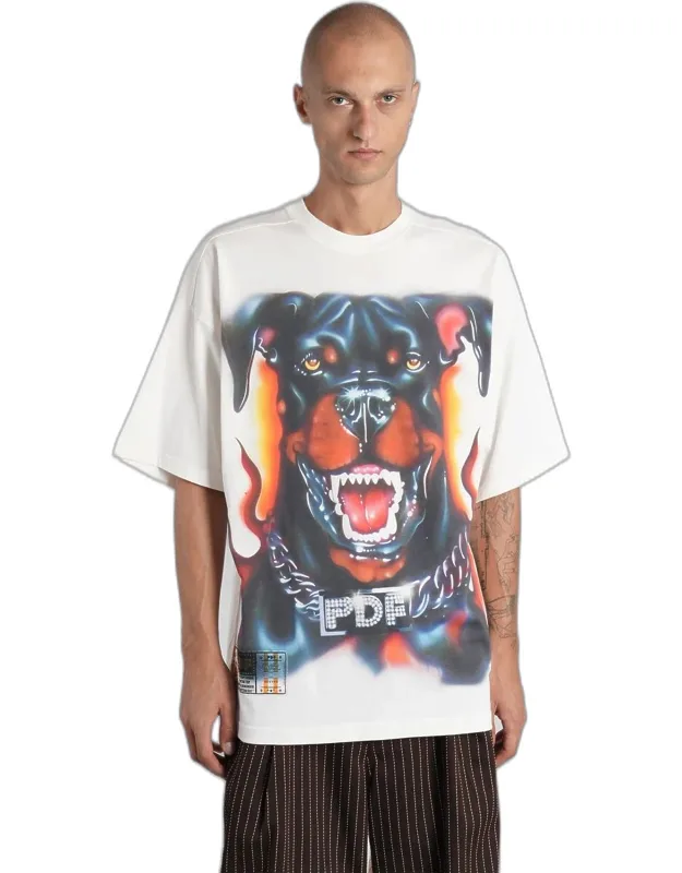 T-shirt With Round Neck And Oversize