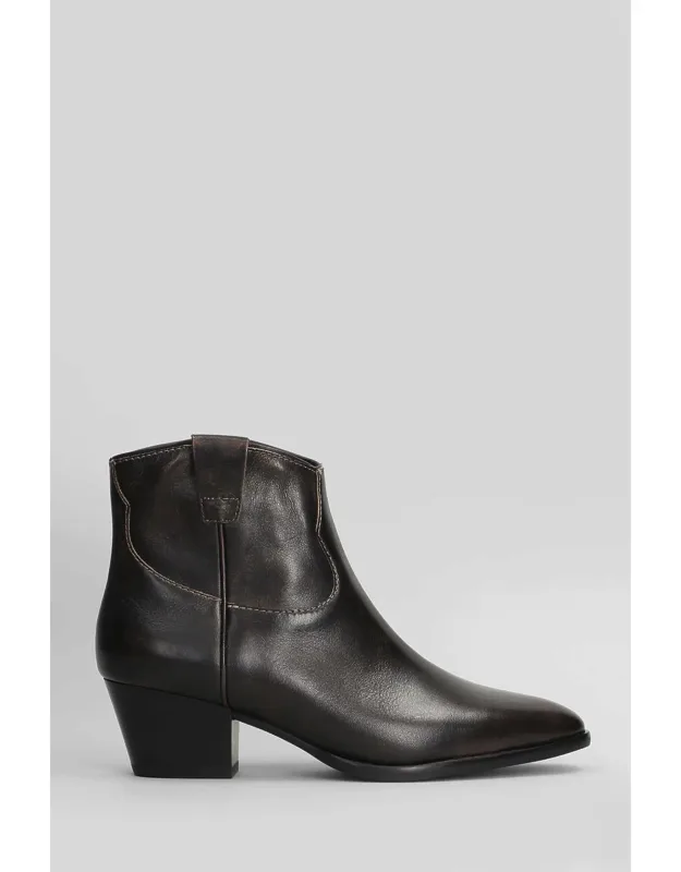 Ankle Boots With Almond Toe And Side Zip Closure
