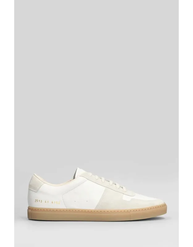 Bball Slim Sneakers In Suede And Leather, Round Toe