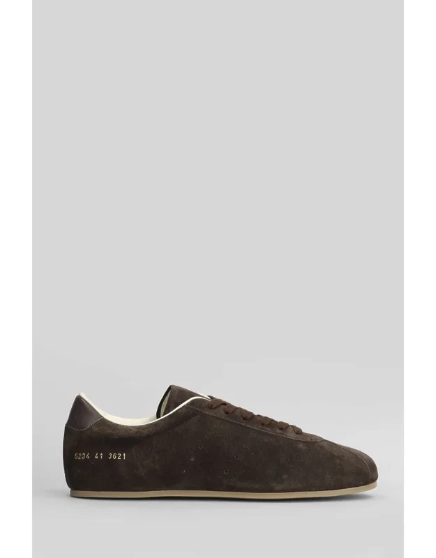 Driving Sneakers With Round Toe And Laces