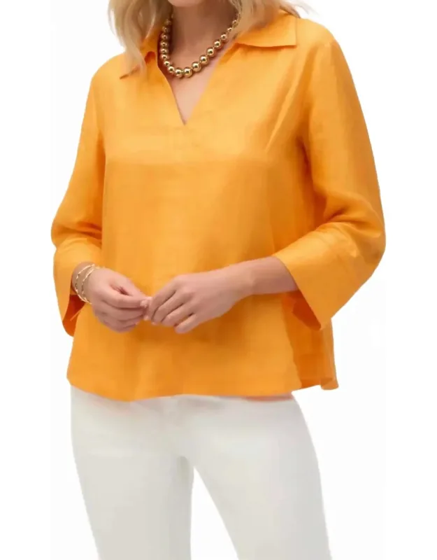 Palm Springs Linen Boxy Top
