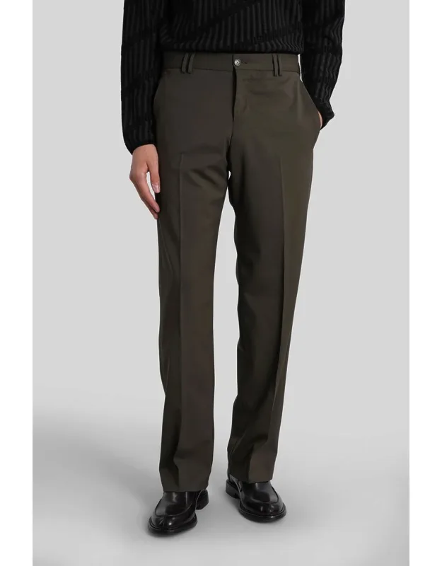 Pt Torino Ma37 Pants In Wool, Button And Zip Closure, Waist Belt Loops, Pockets On Backside, Pence, Straight Leg, 95% Virgin Wool, 5% Elastan, Made In Tunisia