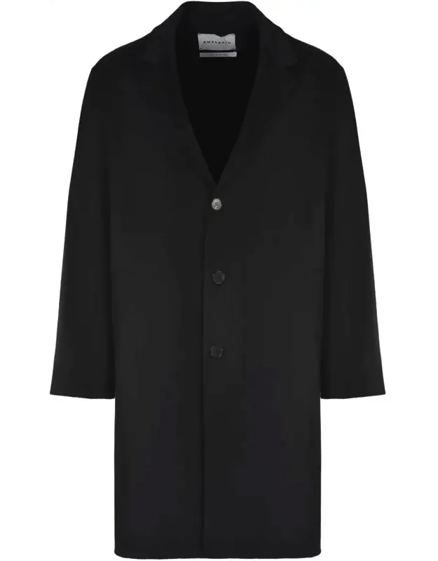 Amaranth Coat - Classic Lapel, Front Button Closure