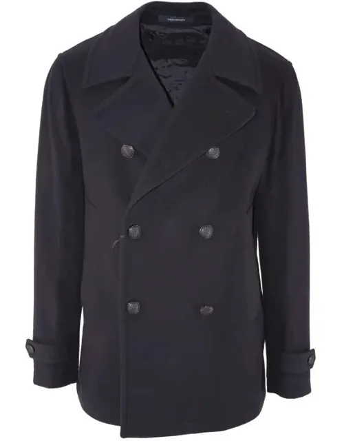 Double-breasted Jacket With Classic Lapels And Buttoned Hems