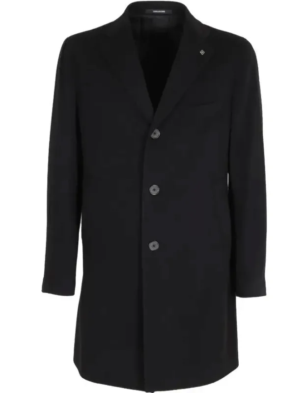 Tagliatore Coat With Notched Lapels And Front Button Fastening