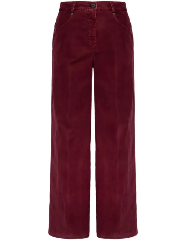 Flocked Cotton 5 Pocket Pants