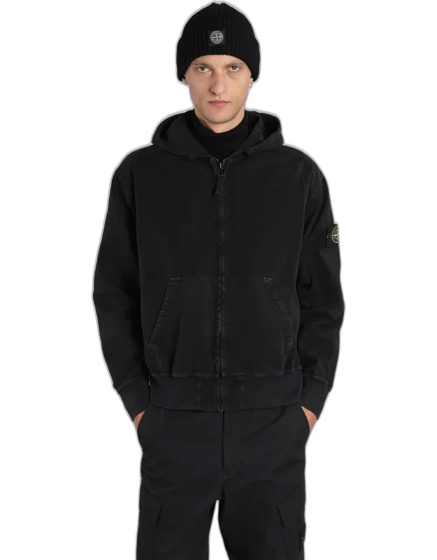Casual Jacket With Hood And Zip Closure