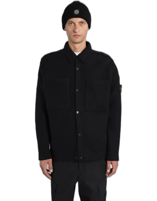 Casual Jacket With Classic Collar And Frontal Buttons Closure