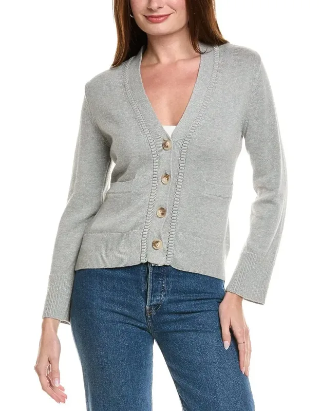 Cinched Waist Button Cashmere-blend Cardigan