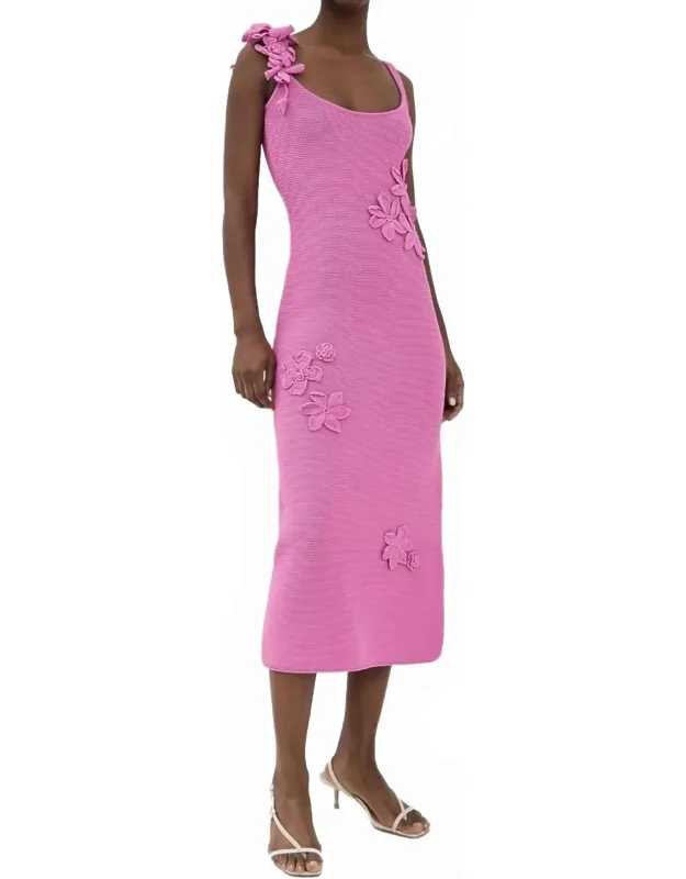 Allegra Floral Knit Midi Dress