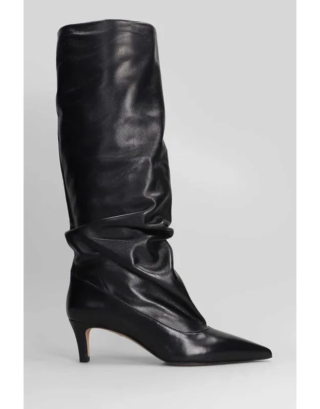 High Heels Boots With Pointed Toe And Slip On