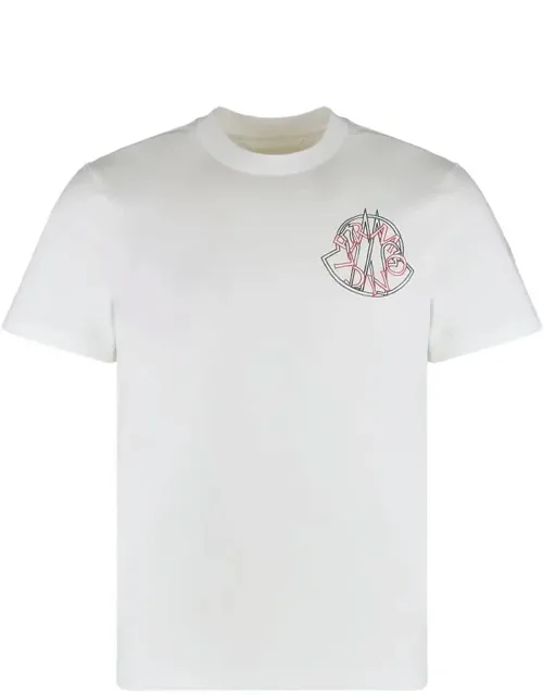 Cotton T-shirt With Overlapping Logo