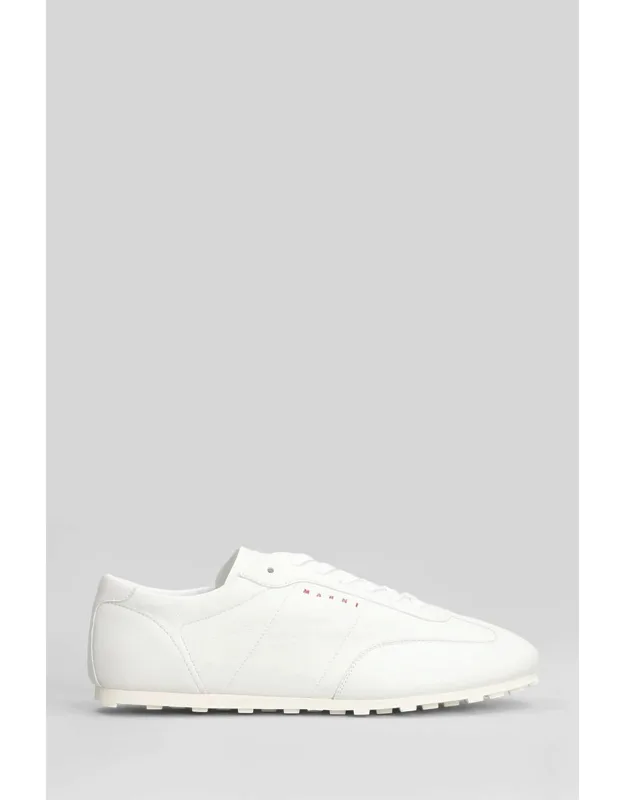 Softy Soccer Sneakers In Leather, Notched Sole