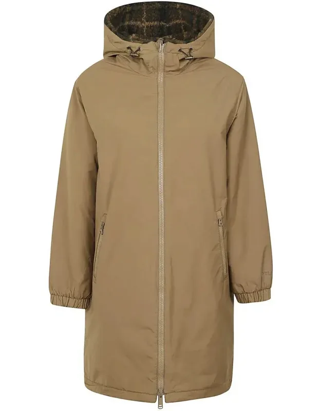 Reversible Long Coat In Wool