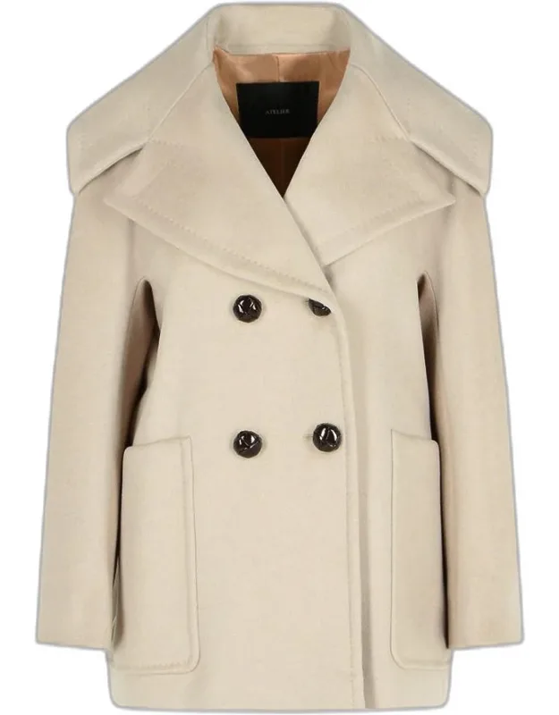 Double Breasted Coat In Cashmere