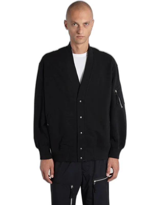 Casual Jacket With Zip Detail And Snap Button Pockets
