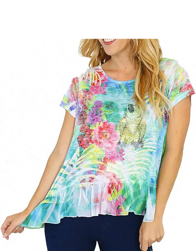 Tropical Short Sleeve Top