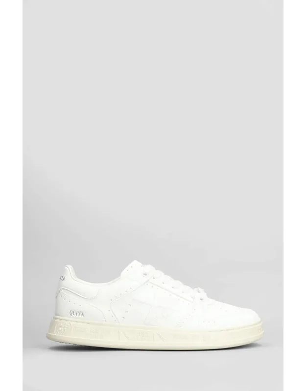 Quinn Sneakers In Leather And Round Toe