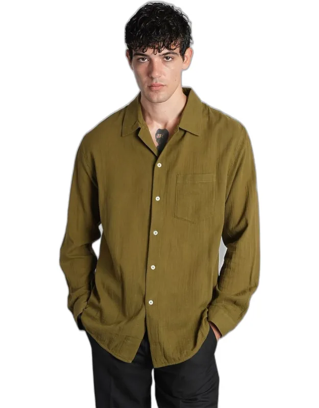 Shirt With Point Collar And Frontal Buttons Closure