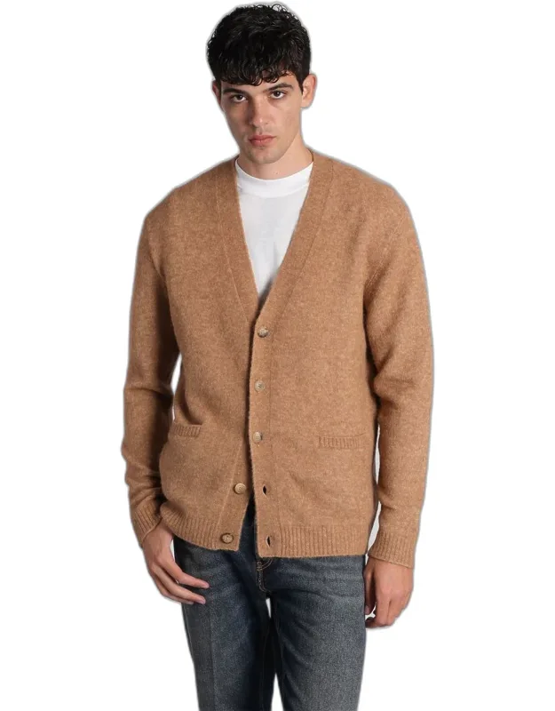 Cardigan With V Neck And Frontal Buttons Closure