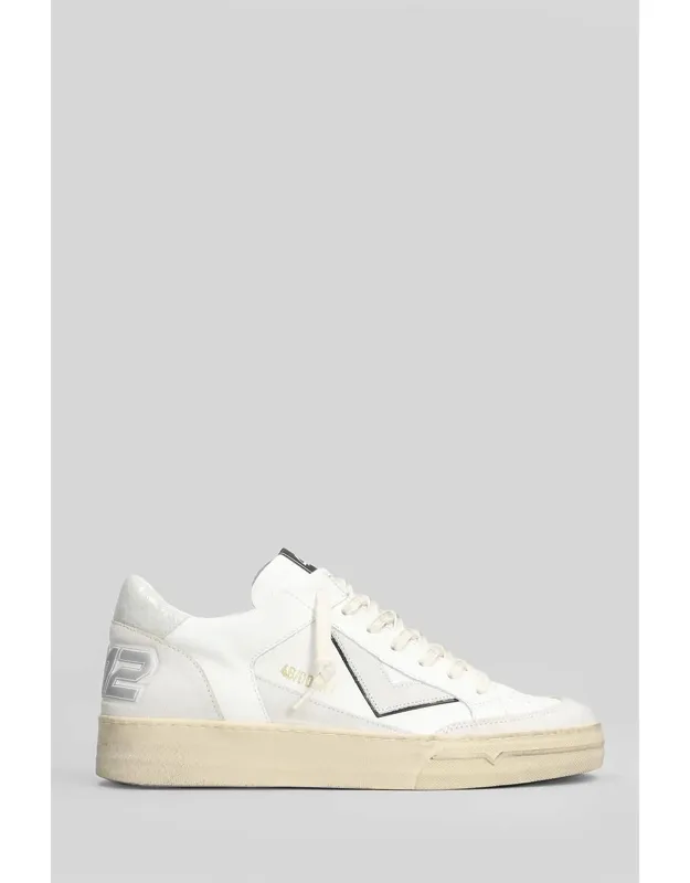 Sneakers With Patch On Tab And 100% Leather