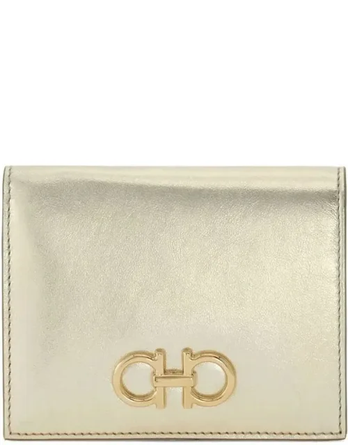 Gancini Laminated Leather Compact Wallet