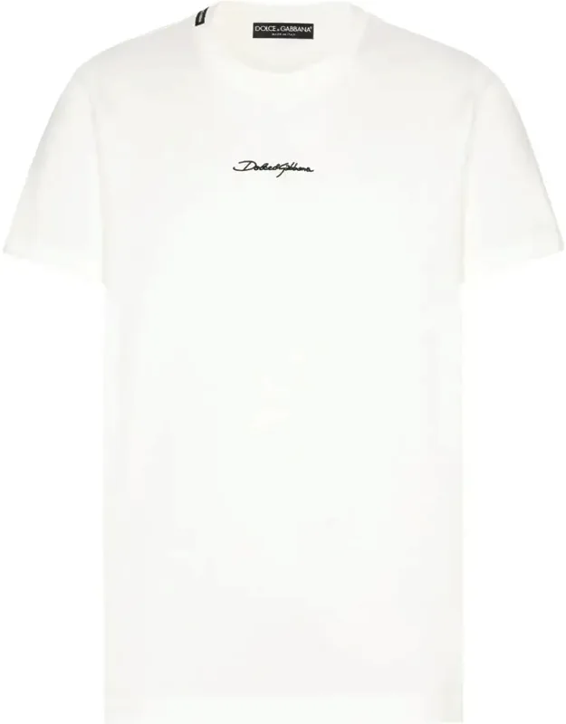 Logo Embroidery Cotton T-shirt