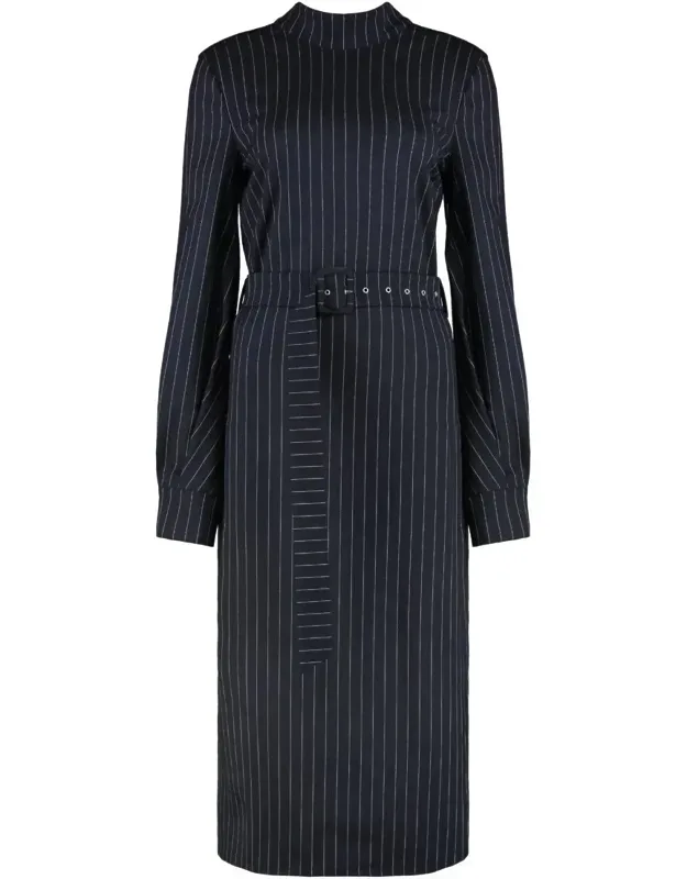 Pinstripe Midi Dress