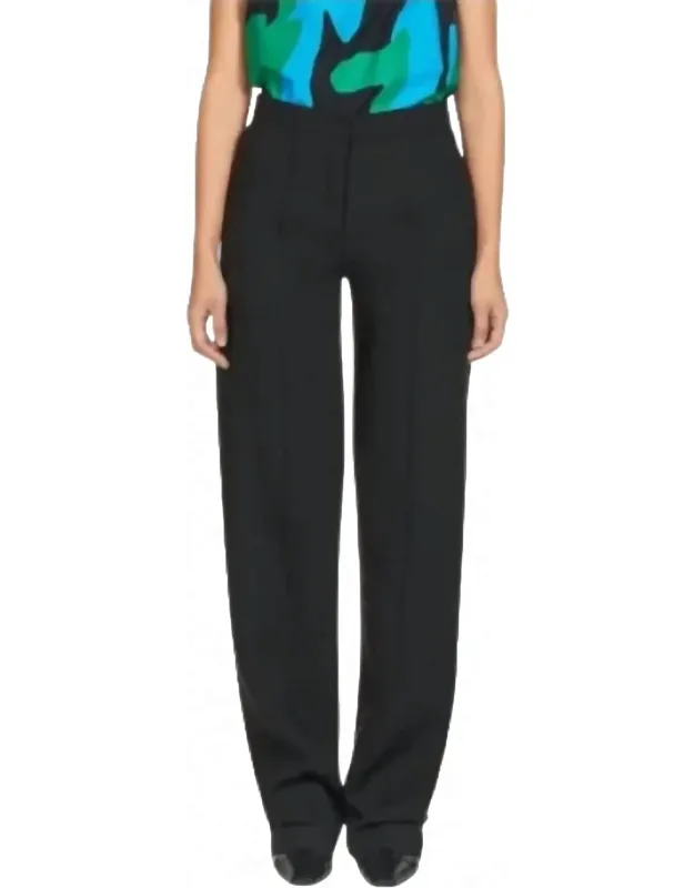 High Waisted Wool Trousers