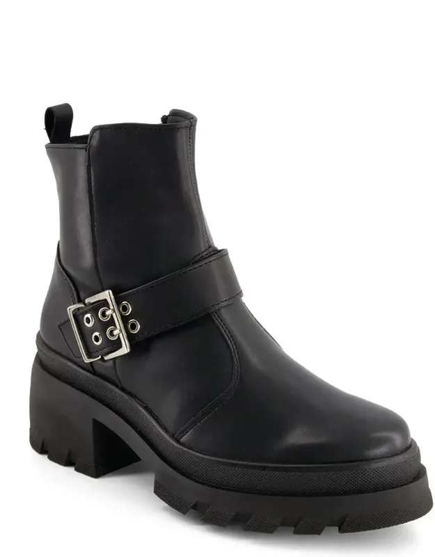 Biker Boots With Buckle