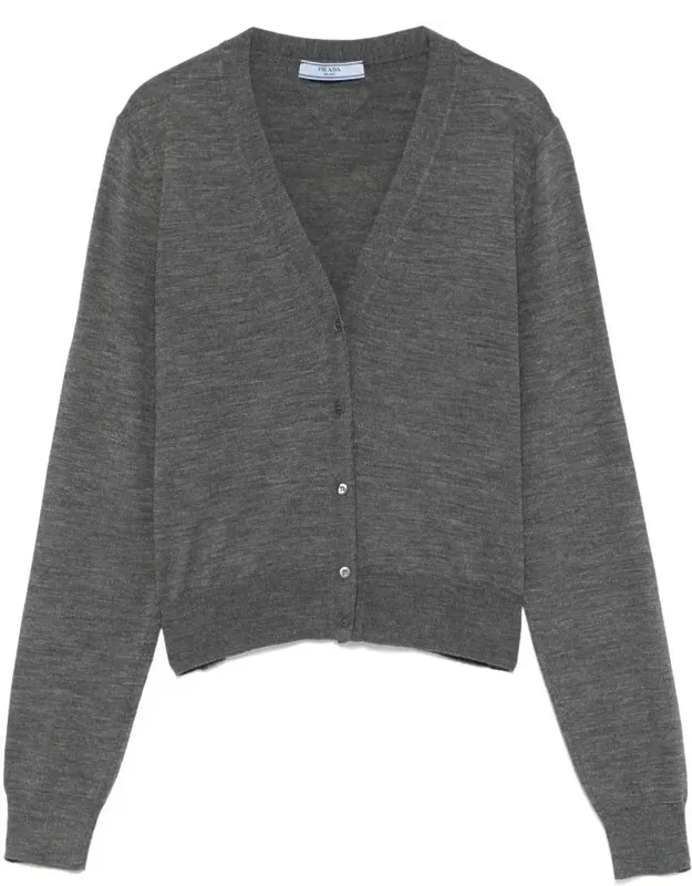 V-neck Lightweight Knit Wool Cardigan