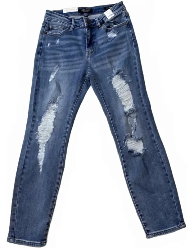 Large Holes Destroyed Relax Fit Jeans