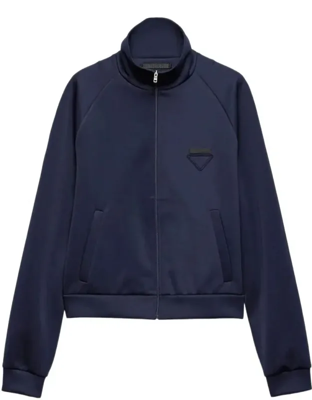 Zippered Technical Fabric Jacket