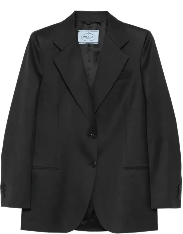 Notched-lapels Wool Blazer