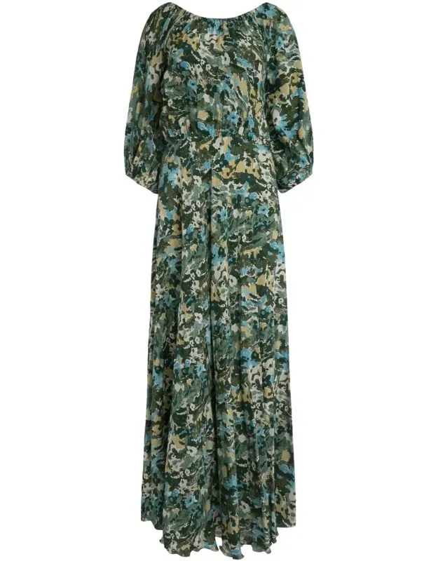 Printed Silk Dress