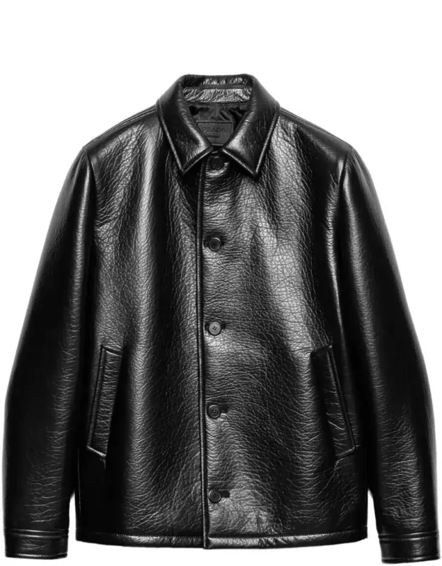 Nappa Leather Caban Jacket