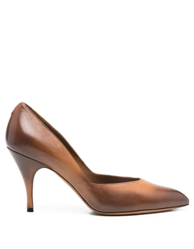 Ayers Vintage-effect Leather Pumps