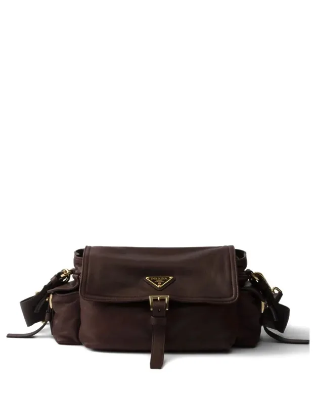 Explore Medium Nappa Leather Shoulder Bag With Flap