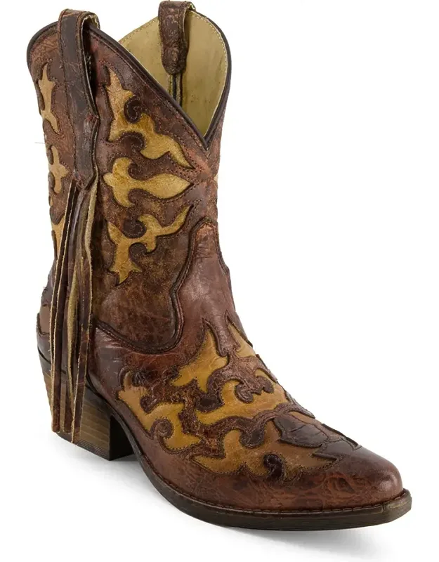 Real Leather Pointed Toe Cowgirl Boots