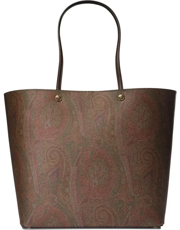 "etro Essential Xl" Shoulder Bag With Paisley Print And Magnetic Closure