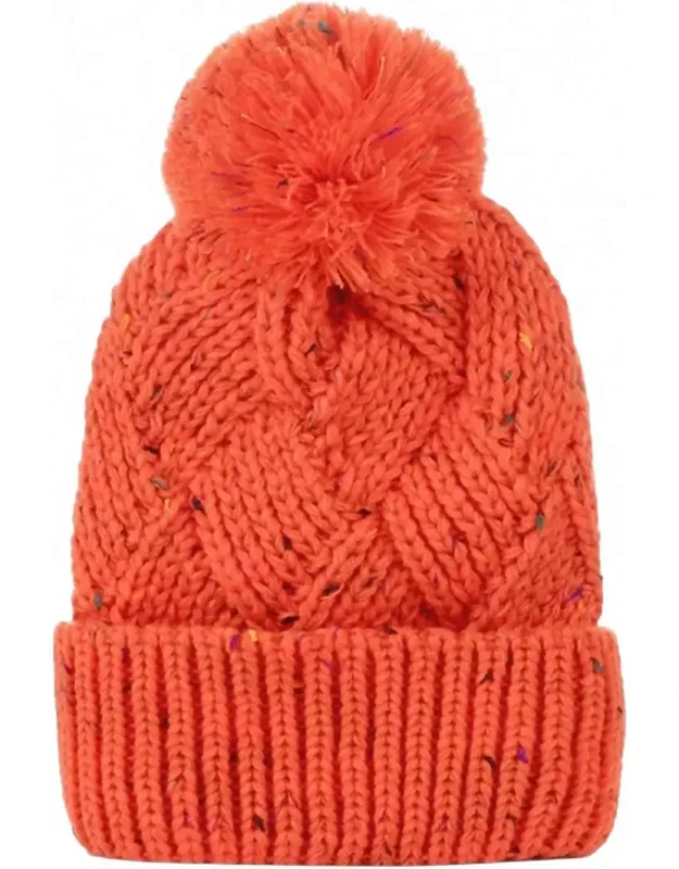 Speckled Pom Pom Beanie