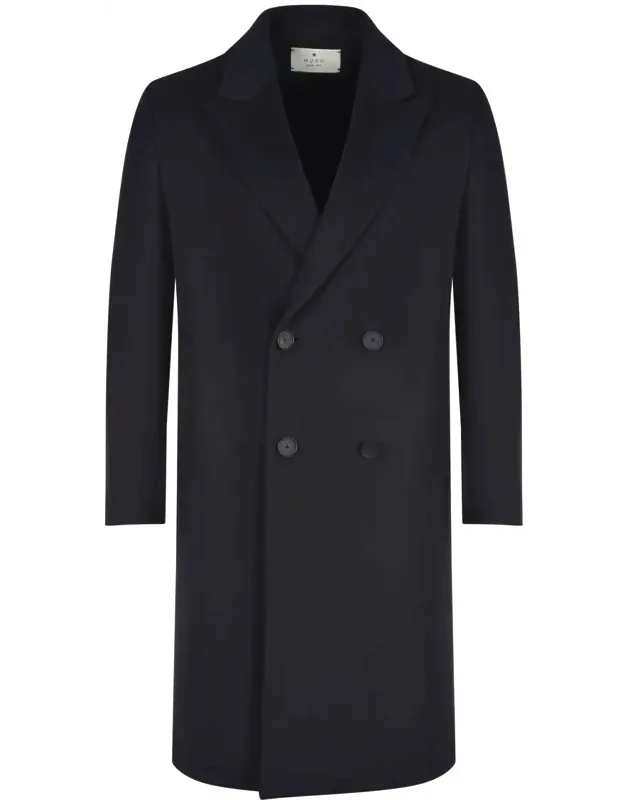 Coat With Classic Lapel And Double-breasted Design