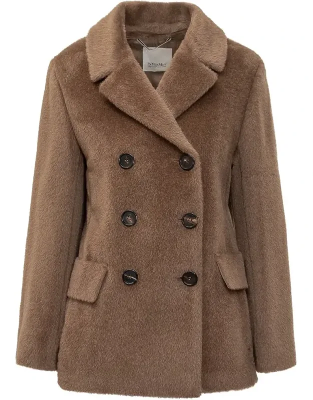 Double-breasted Coat In Wool